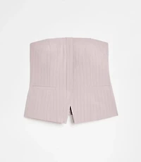 Petite LOFT Versa Seasonless Stretch Strapless Pocket Top Stripe