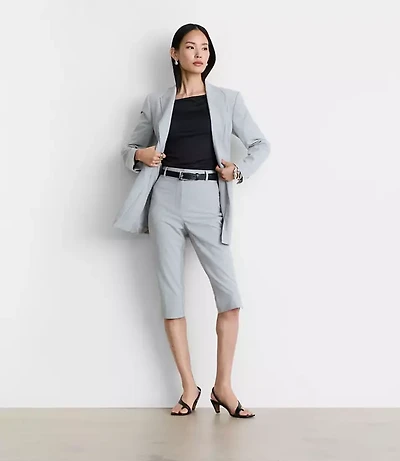 Petite LOFT Versa Seasonless Stretch Slim Crop Pants Heather