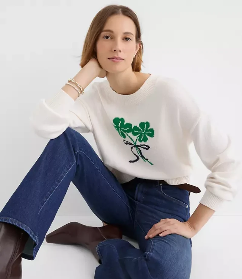 Petite Clover Bouquet Sweater