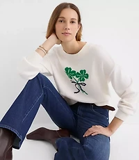 Petite Clover Bouquet Sweater