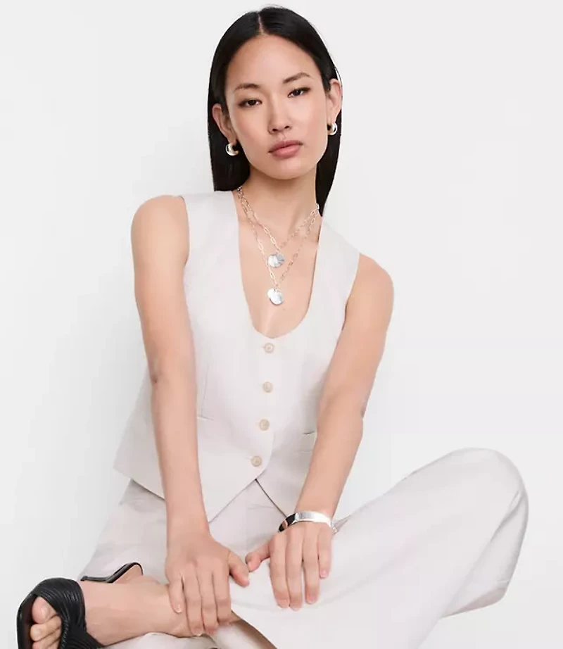 Petite LOFT Versa Pure Spun Pocket Vest