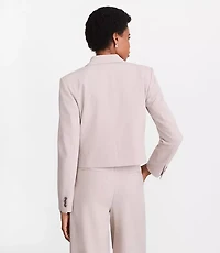 Petite LOFT Versa Seasonless Stretch Double Breasted Blazer Stripe