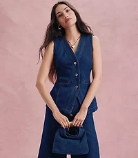 Denim Pocket Vest Classic Rinse Wash