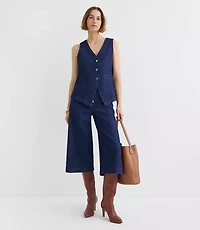 Denim Pocket Vest Classic Rinse Wash