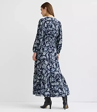 Paisley Bow Maxi Pocket Dress