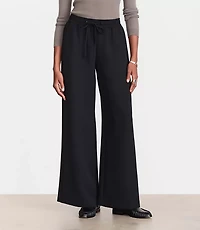 Petite LOFT Versa Crepe Drape Drawstring Pants