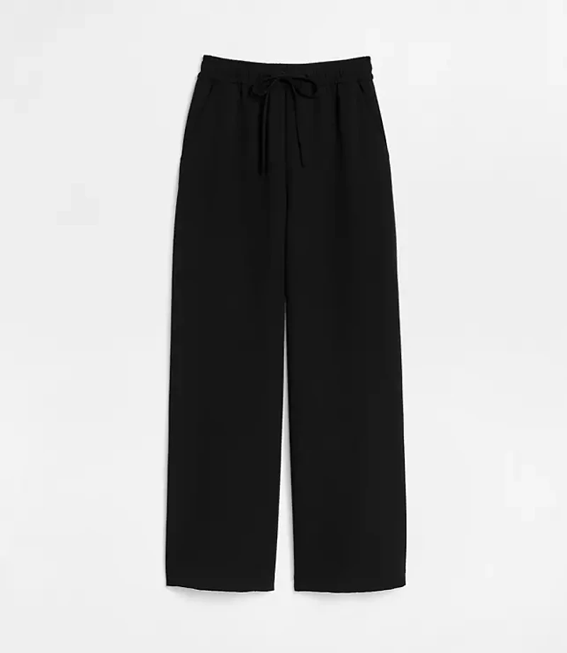 Petite LOFT Versa Crepe Drape Drawstring Pants