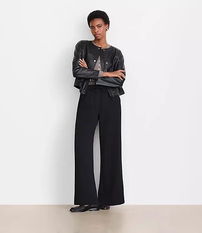 Petite LOFT Versa Crepe Drape Drawstring Pants
