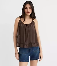 Keyhole Ruffle Hem Cami