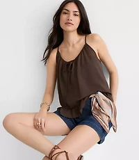 Keyhole Ruffle Hem Cami