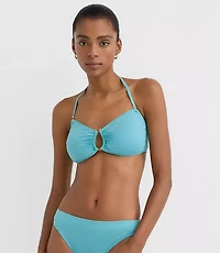LOFT Beach Hook Keyhole Bandeau Bikini Top