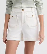 Contrast Stitch Palmer Shorts Twill