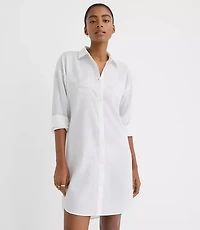 Petite LOFT Beach Linen Cotton Swimsuit Coverup Shirt