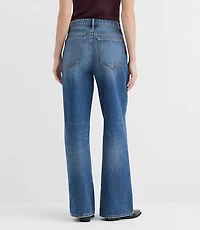 Rivete Petite Curvy High Rise Wide Leg Jeans Echo Wash
