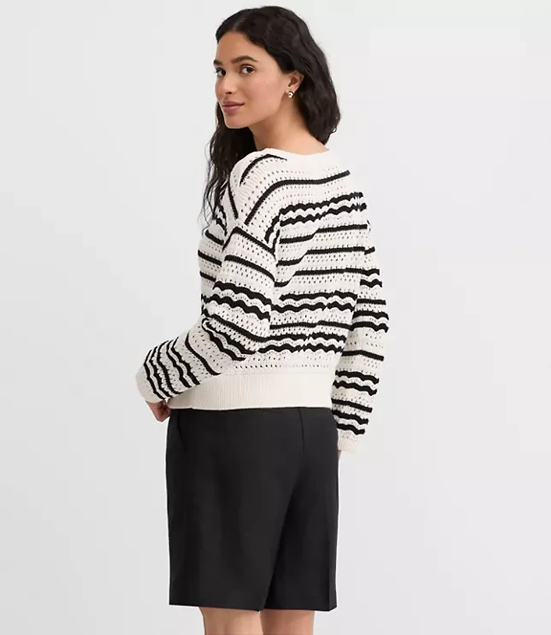 Petite Stitchy Boatneck Sweater