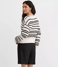 Petite Stitchy Boatneck Sweater