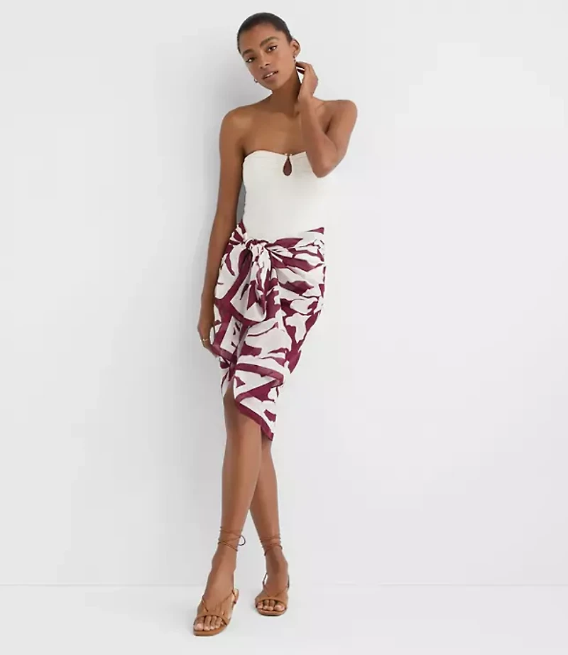 LOFT Beach Wire Bandeau One Piece Swimsuit