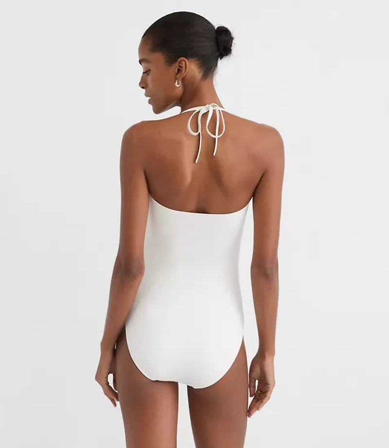 LOFT Beach Wire Bandeau One Piece Swimsuit