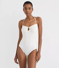 LOFT Beach Wire Bandeau One Piece Swimsuit