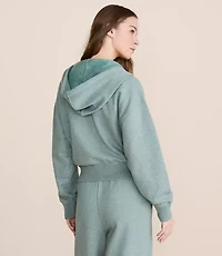 Petite Lou & Grey Heathered Piped Elite Fleece Zip Hoodie