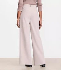 Petite LOFT Versa Seasonless Stretch Double Pleat Wide Leg Pants Stripe