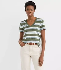 Striped Everyday V-Neck Tee