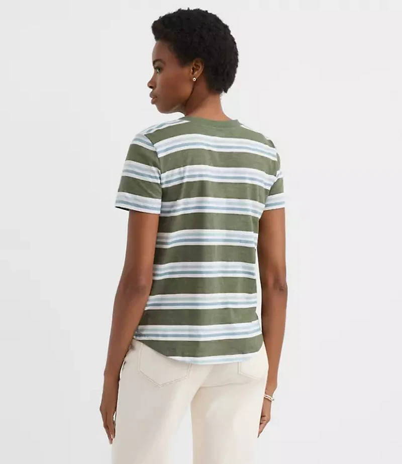 Striped Everyday V-Neck Tee