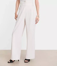 Petite LOFT Versa Pure Spun Pleated Wide Leg Pants