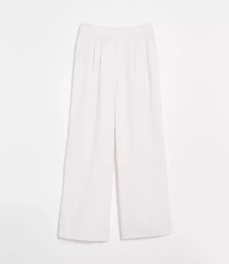 Petite LOFT Versa Pure Spun Pleated Wide Leg Pants