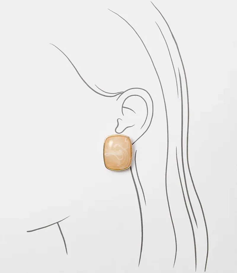 Marbleized Statement Stud Earrings