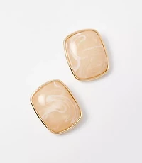 Marbleized Statement Stud Earrings