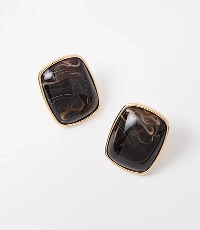 Marbleized Statement Stud Earrings