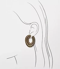 Textured Chunky Hoop Earrings