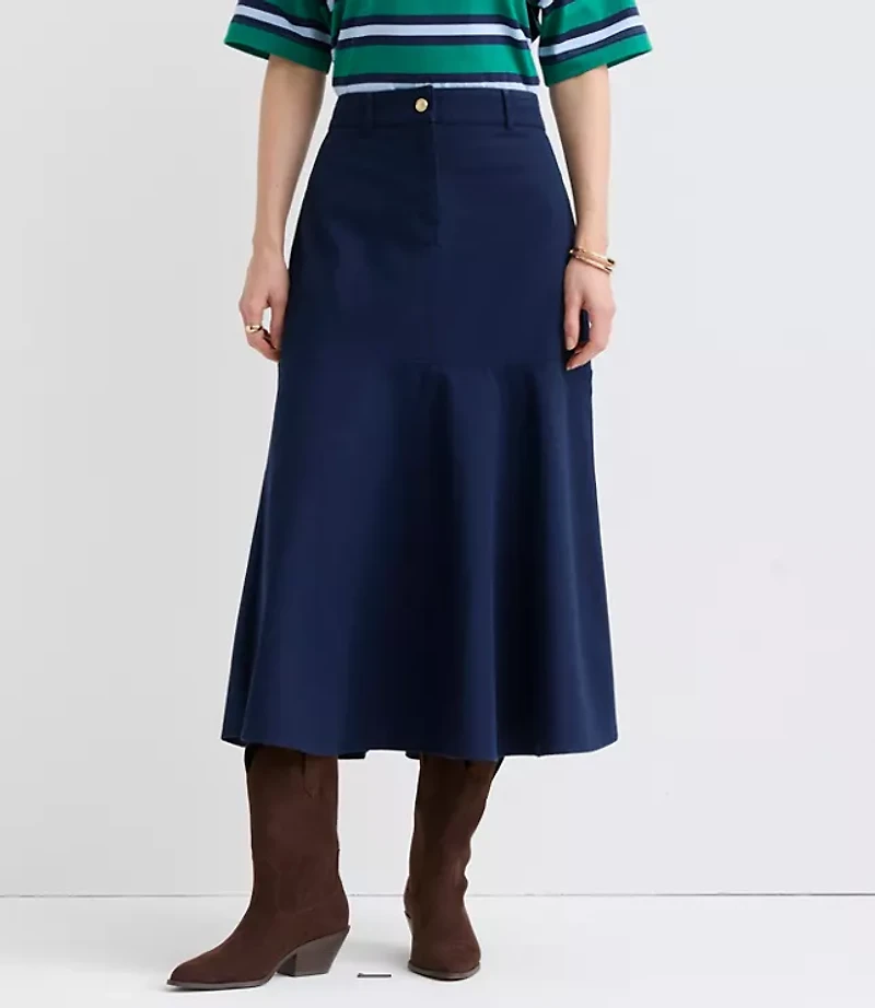 Petite Trumpet Midi Pocket Skirt