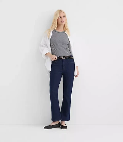 Rivete Tall High Rise Kick Crop Jeans Nova Wash