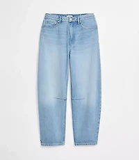 Rivete Tall Curvy High Rise Barrel Jeans Light Wash