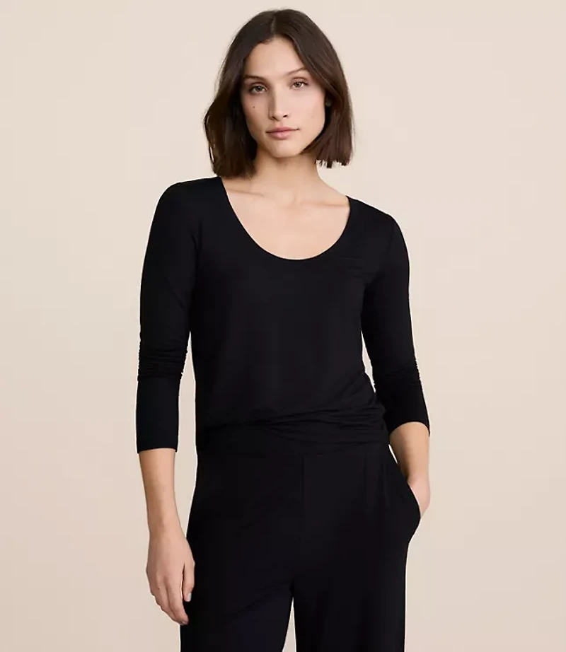 Lou & Grey Softened Modal Scoop Neck Pajama Tee