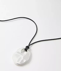Oval Cord Pendant Necklace