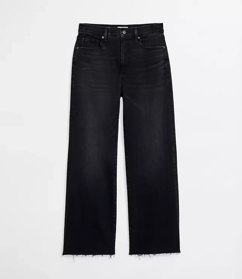 Rivete Tall Fresh Cut High Rise Wide Leg Jeans Noir Wash