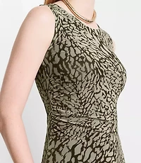 LOFT Versa Animal Print Mesh Maxi Dress