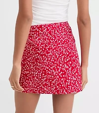 Floral Linen Cotton Modern Mini Skort