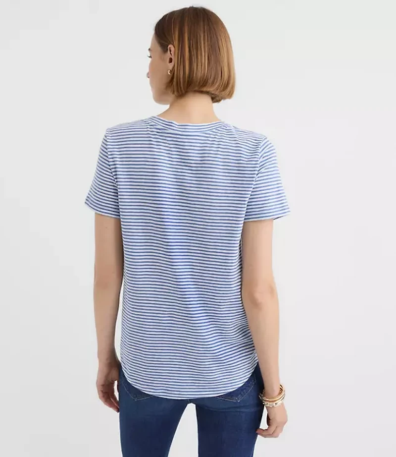 Striped Everyday V-Neck Tee