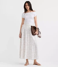 Hibiscus Side Tie Maxi Skirt