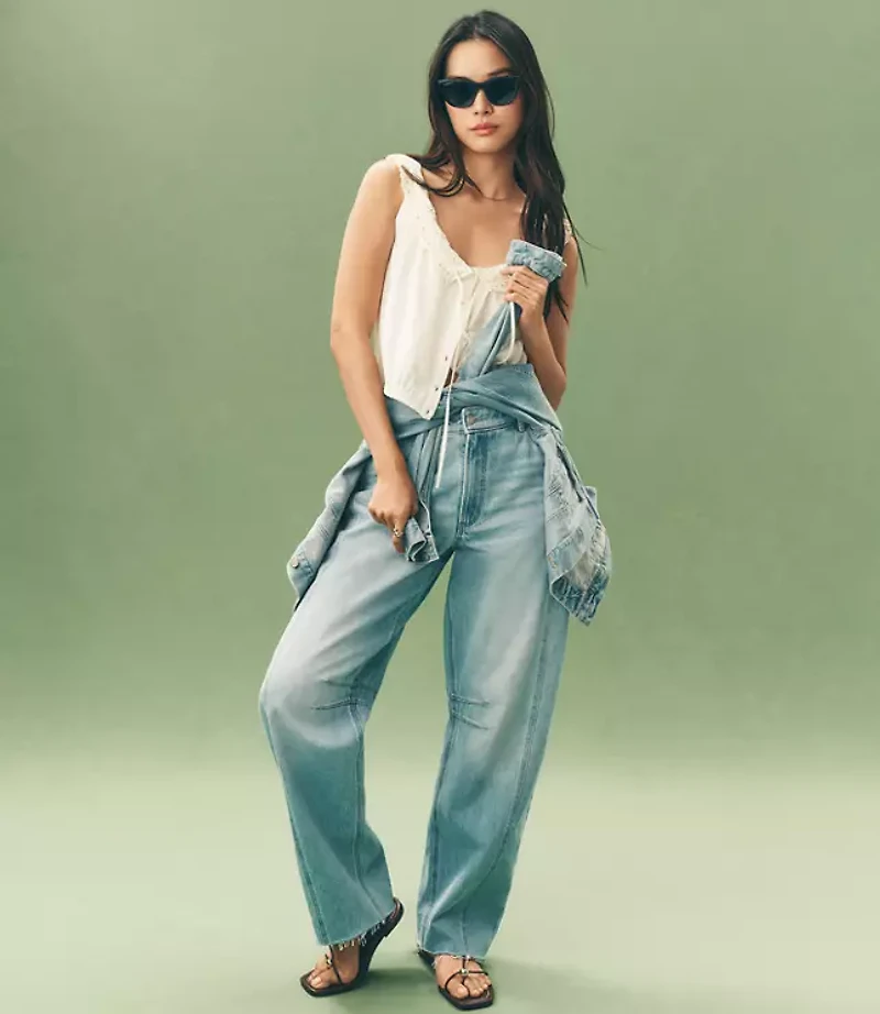 Rivete Petite Fresh Cut Horseshoe Jeans Haze Wash