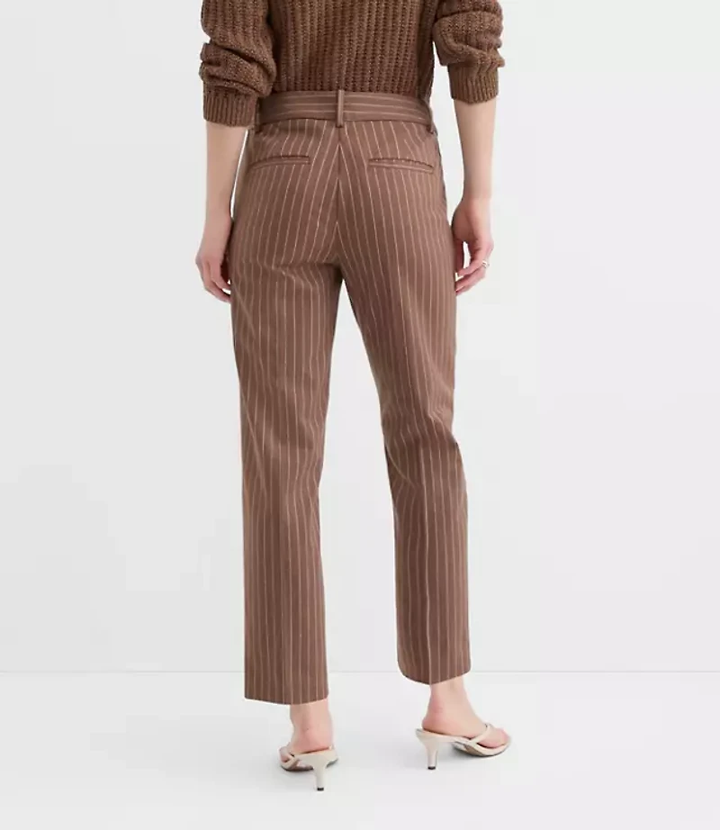Curvy Riviera Slim Pants Pinstripe