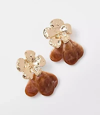 Floral Resin Statement Earrings