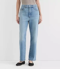 Rivete Tall Curvy High Rise Straight Jeans Aura Wash