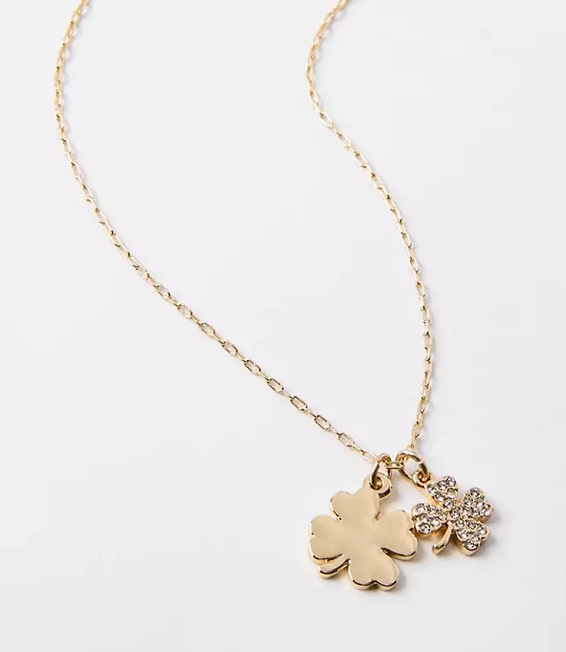 Pave Clover Necklace