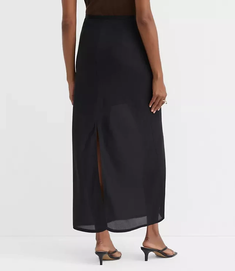 Sheer Overlay Maxi Skirt