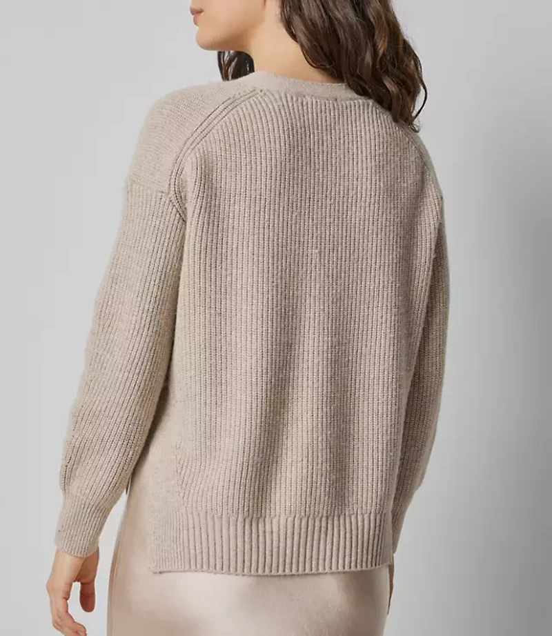 Lilla P Relaxed Side Vent Cardigan